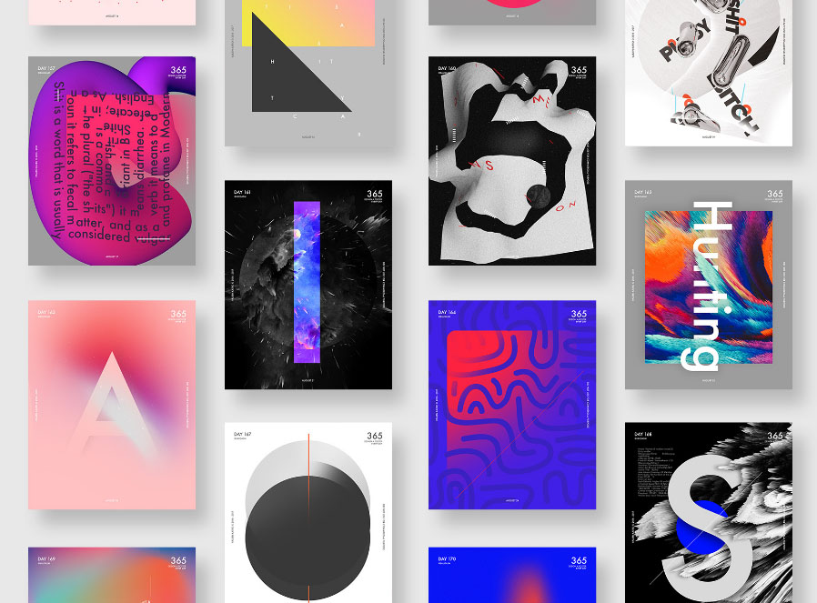 Graphic Design Baugasm 365 Posters