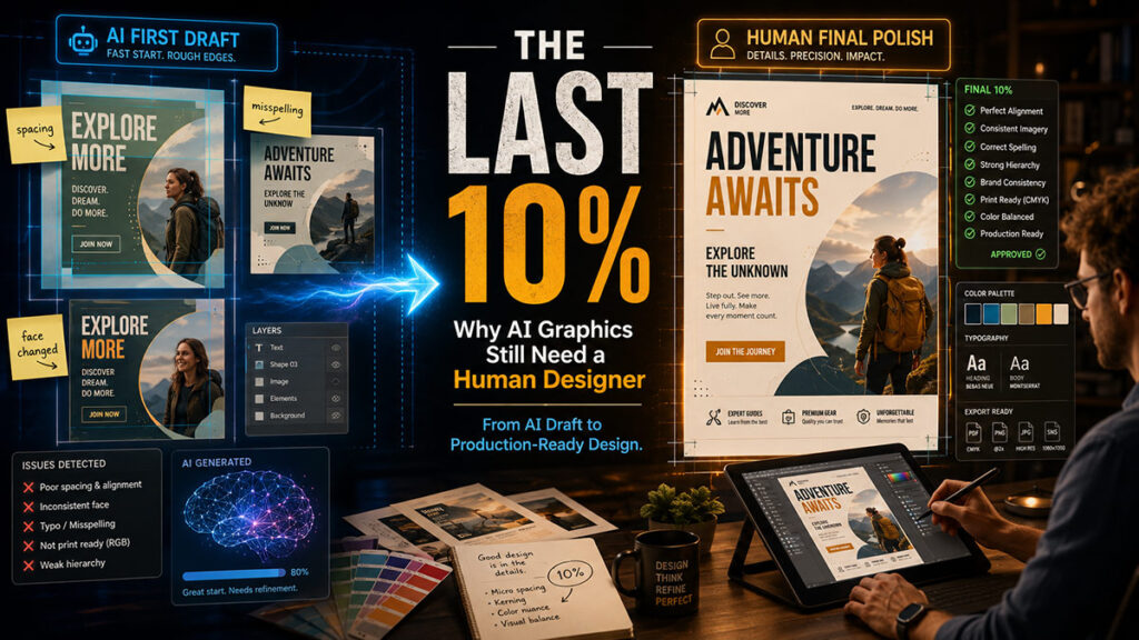 The Last 10 Percentage - Why AI Graphics Still Need a Human Designer Before Publishing